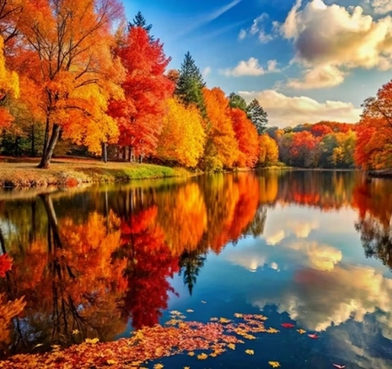 Norimpex pintura de diamantes Otoño junto al lago 30 × 40 cm