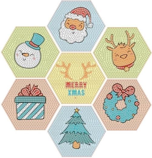2Kids Toys pintura con diamantes – posavasos navideños (kit DIY)