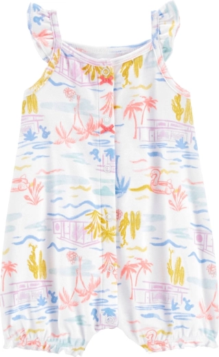 Pelele de verano Carter's para niña Ivory Palm – 3m