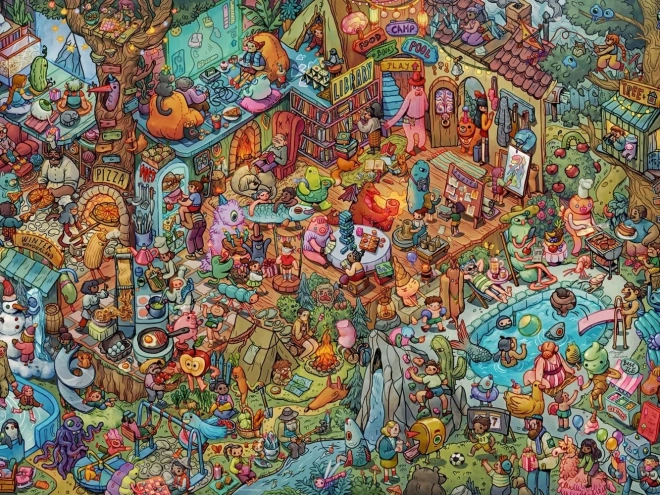 Puzzle HEYE 1500 piezas – diversión con amigos, Tiurina (puzzle + póster)