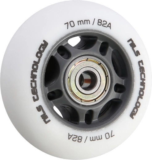 Ruedas mate NILS Extreme PU 70 mm 82A con rodamientos ABEC 9, blancas, 4 uds.