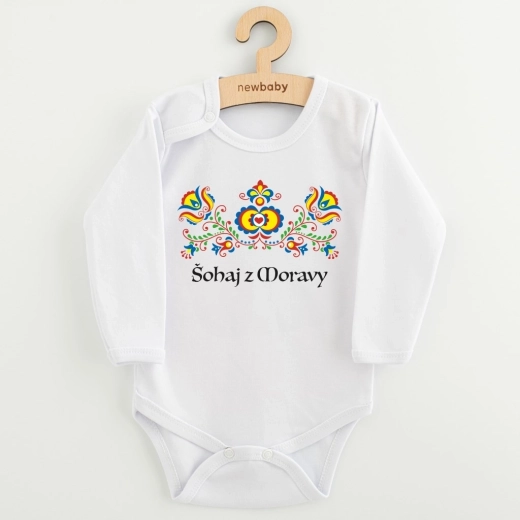 New Baby body infantil con estampado folclórico šohaj de Moravia, manga larga (talla 74)