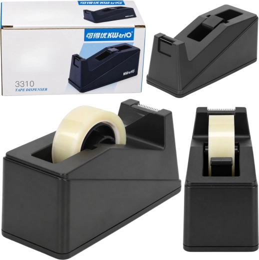 Dispensador de cinta adhesiva de escritorio – negro
