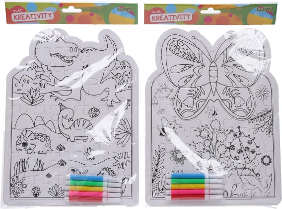 Set creativo: rompecabezas y rotuladores