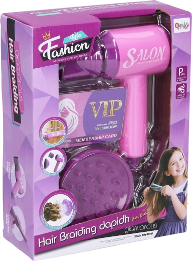 Set de peluquería con secador de 13 cm