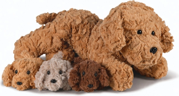 Cozy Noxxiez cachorritos con su mamá – set de peluche