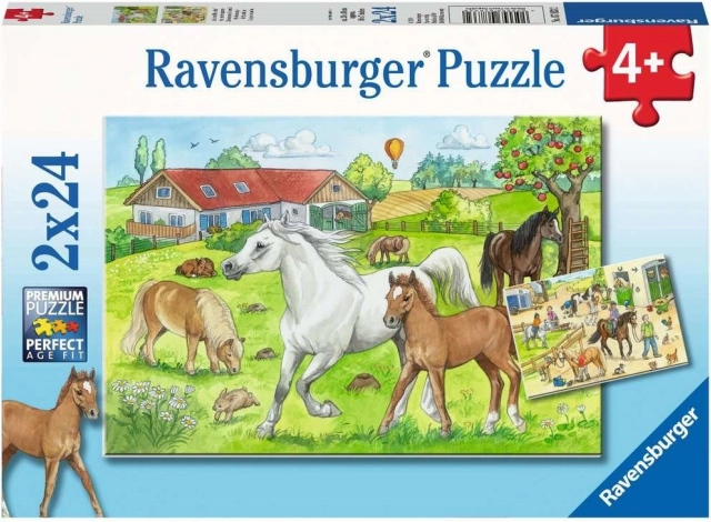 Puzzle Ravensburger En los establos 2×24 piezas