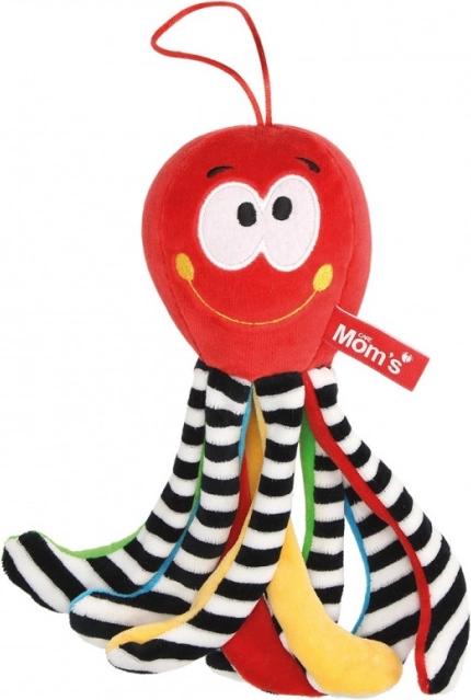Mini pulpo sensorial con sonajero rojo – Mom's Care