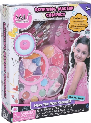 Set de cosmética con paleta de maquillaje de varios niveles