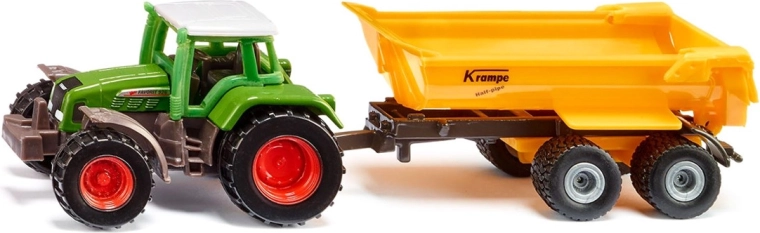 Tractor Siku Fendt con remolque basculante Krampe