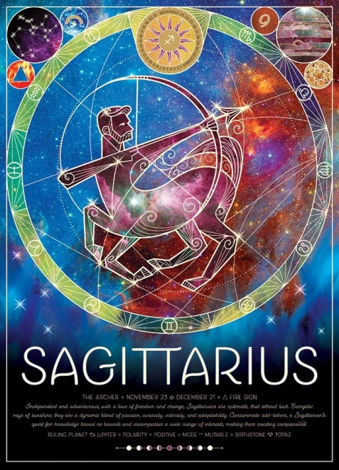 Puzzle del signo del zodiaco Sagitario 500 piezas COBBLE HILL