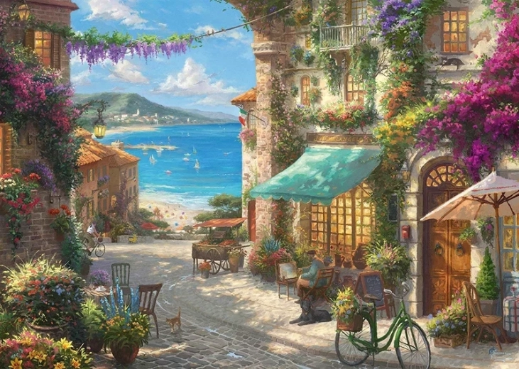 Norimpex Pintura por números Ciudad junto al mar 40 × 50 cm