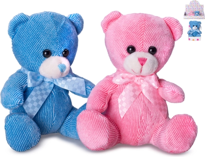 Osito de peluche de 12 cm con lazo para bebés