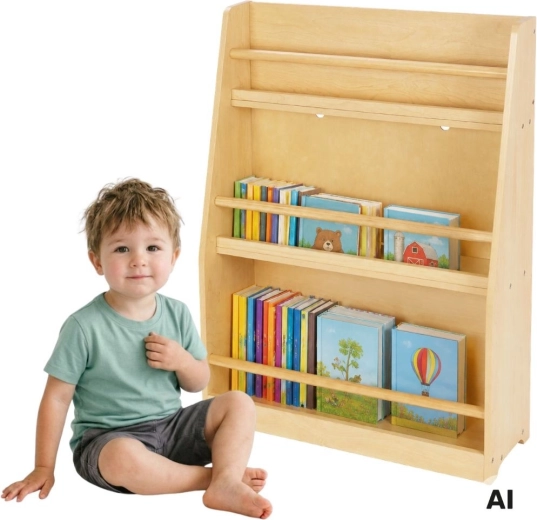 Librería infantil de madera TOOKY TOY con 3 estantes