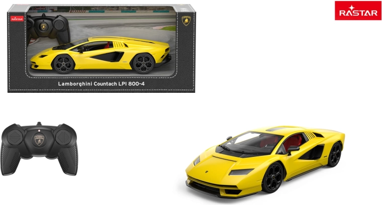 Coche RC Lamborghini Countach LPI 800-4 Rastar 1:16 amarillo