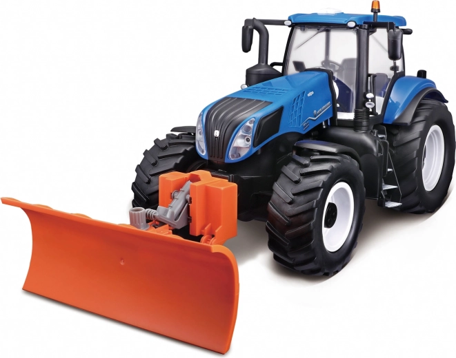 Maisto RC tractor New Holland con hoja quitanieves y luces 2,4 GHz