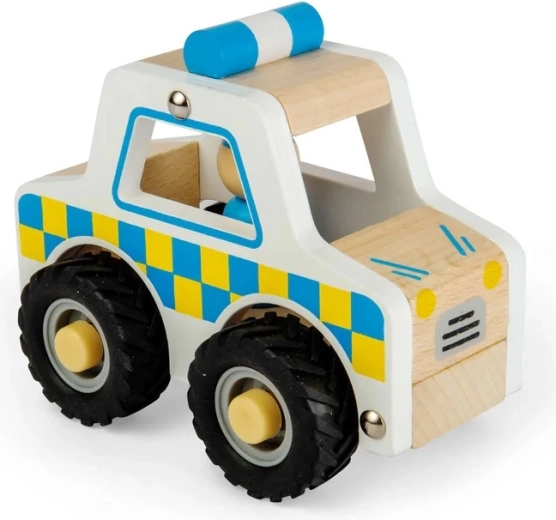 Bigjigs Toys mini coche de policía de madera