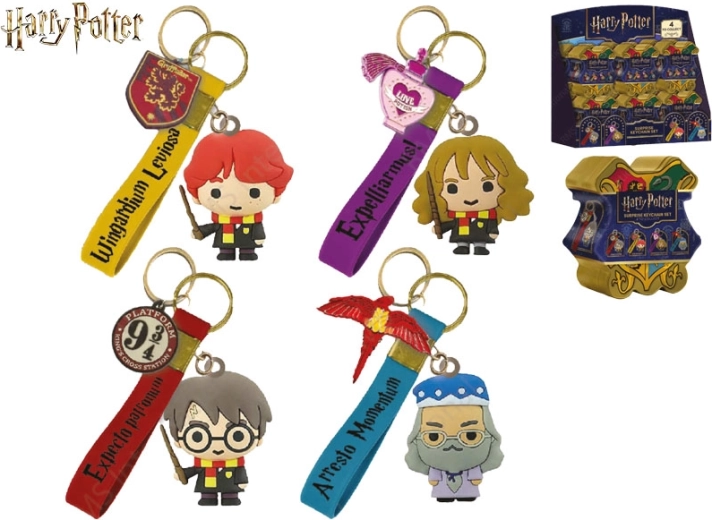 Llavero Harry Potter – set de 12 uds., 4 motivos
