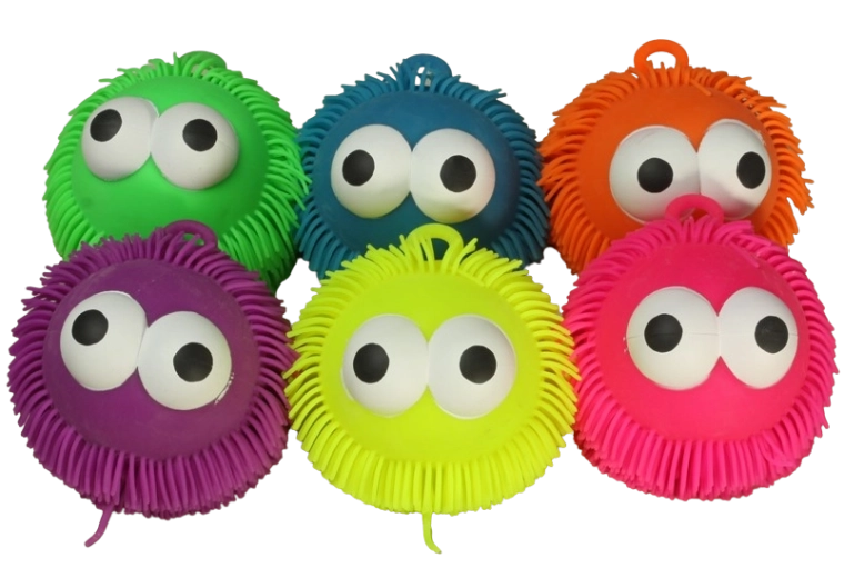 Erizo antiestrés para apretar con efecto luminoso 15 cm – varios colores