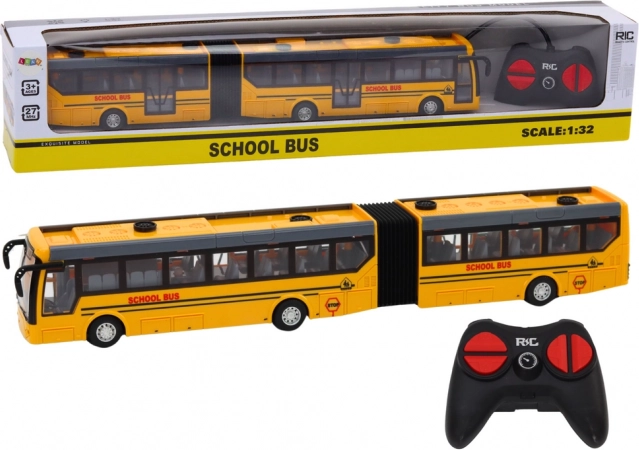 Autobús escolar articulado RC 1:32 amarillo