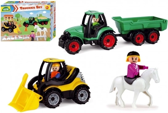 Truckies set de granja con remolque y accesorios