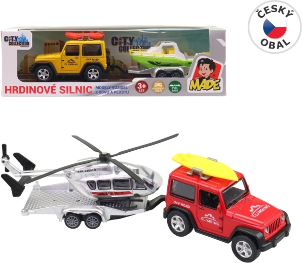 Coche con remolque 21 cm