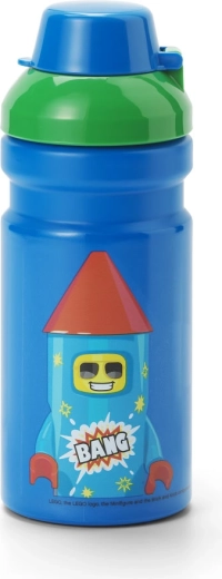 Lego Rocket botella para beber azul-verde 390 ml