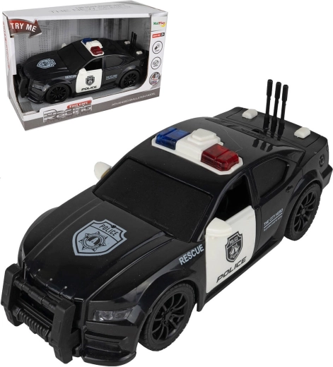 Coche de policía Policía 1:20 a pilas con luz y sonido - 1 pieza