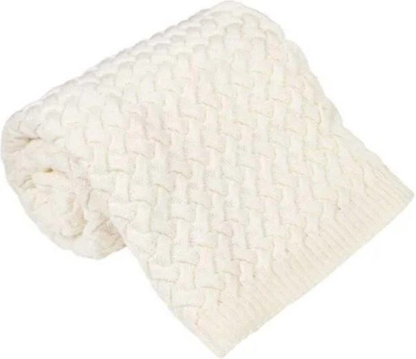 Manta de merino NANNA Fluffy ecru