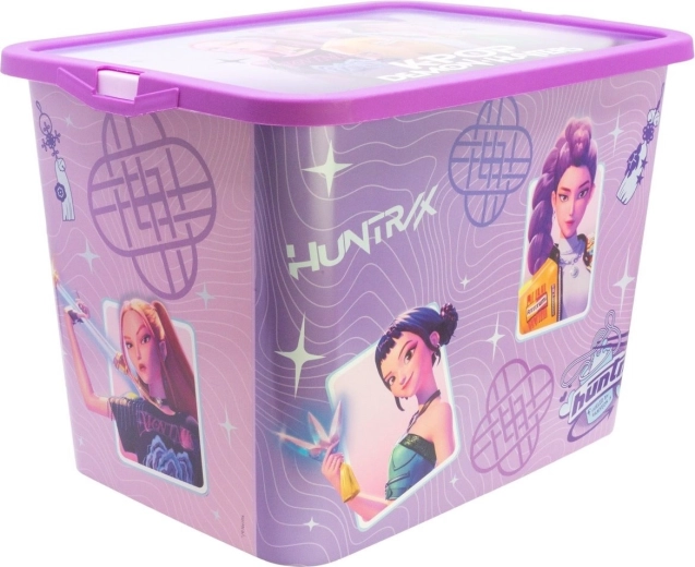 Caja de almacenamiento K-pop: Cazadoras de demonios 23 l morada