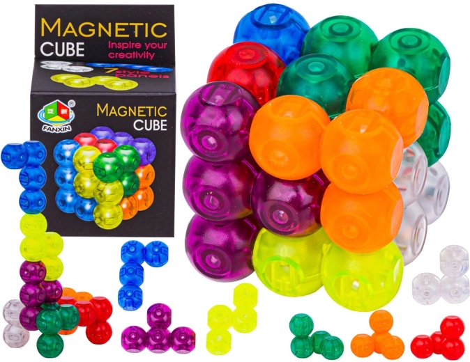 Cubo lógico magnético – rompecabezas de 7 piezas