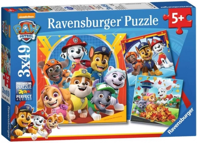 Rompecabezas Ravensburger Patrulla Canina 3x49 piezas