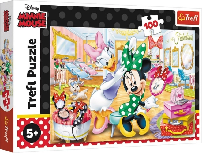 Puzzle de 100 piezas – Minnie en el salón de belleza DISNEY