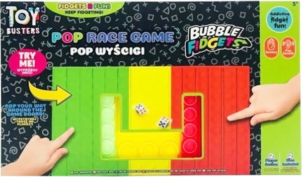 Juego de mesa TOY BUSTERS Pop Race – juego de carreras para 2 jugadores