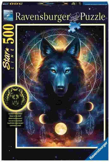 Puzzle luminoso Ravensburger Lobo lunar 500 piezas