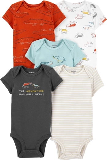 Carter’s set de bodies de bebé de manga corta dino 5 uds (para niños) – niño 5 uds 3 m