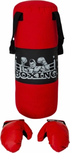 Saco de boxeo infantil con guantes