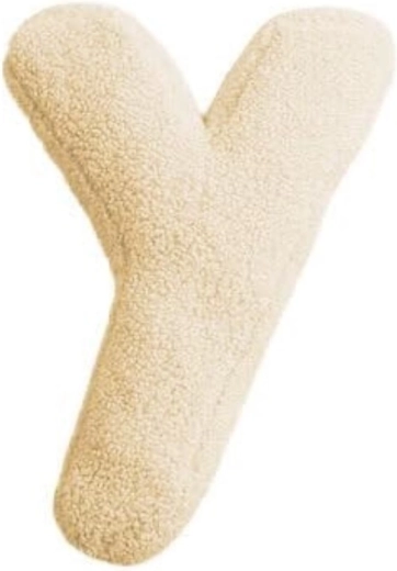 Letra de peluche Mealini Y crema - 1 pieza