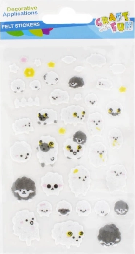 Pegatinas de ovejitas – decoración de fieltro 42 uds