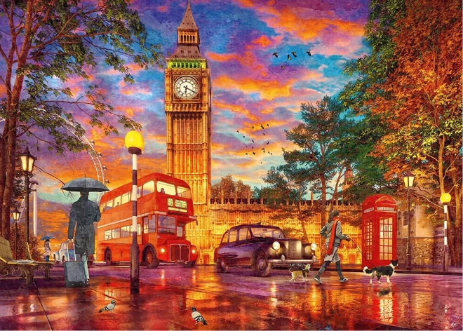 Puzzle Atardecer sobre la Plaza del Parlamento, Londres, 1000 piezas