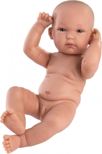 Llorens New Born niño – muñeco bebé realista de 35 cm con cuerpo de vinilo completo