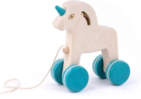 Unicornio de madera de arrastre Bajo