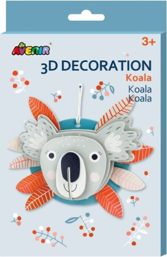 Decoración 3D de koala de papel FSC
