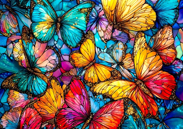 Puzzle ENJOY Extravagancia de mariposas 1000 piezas