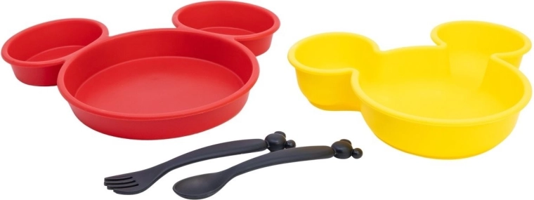 Set infantil grande de vajilla Stor 4 en 1 Mickey Mouse rojo/amarillo