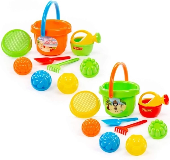 Set para arena con cubo grande, 9 piezas - 1 unidad