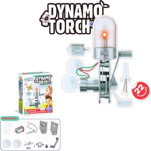 kit de construcción educativo de dínamo con luz LED