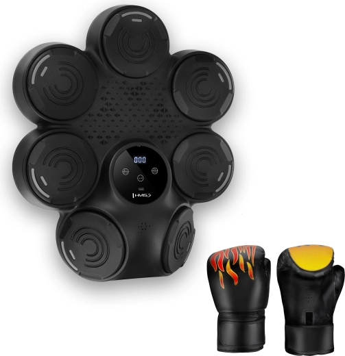 Saco de boxeo electrónico HMS TB30 con LED y Bluetooth, incluidas las manoplas