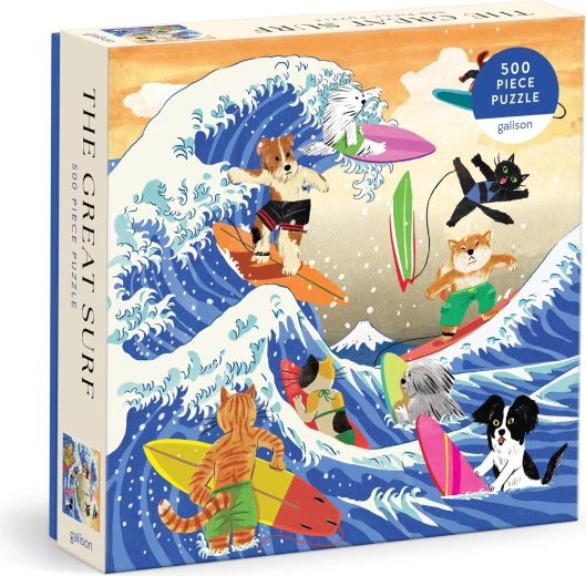 Puzzle cuadrado Galison Gran ola – 500 piezas