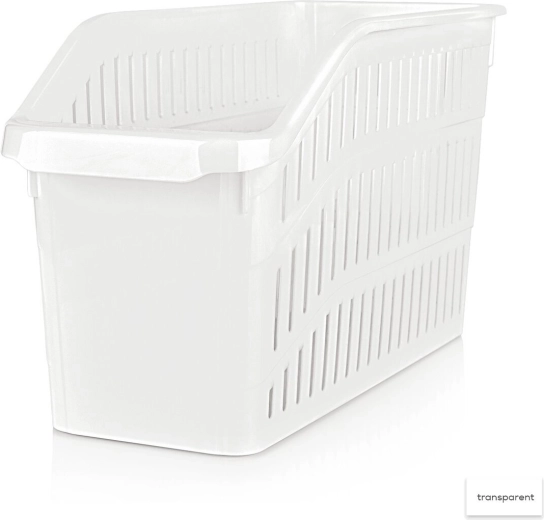 Cesta organizadora de almacenamiento de plástico Tina 13 × 30 × 17 cm, mix de colores